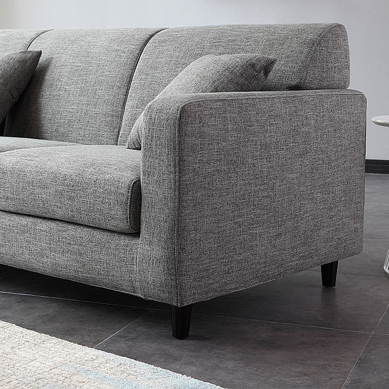 Contemporary 2-seat Sofa Square Arm Settee with Removable Cushions