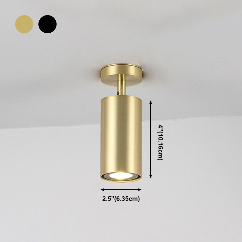 Modern Simple Cylindrical Rail Ceiling Lamp Aluminium Flush Mount Light