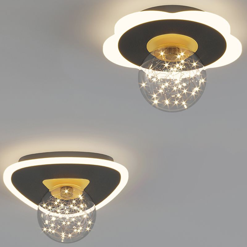 Hallway LED Flush Mount Light Minimalist Starry Glass Ceiling Light