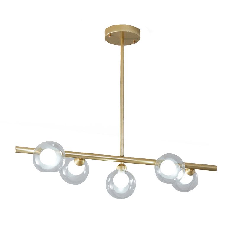 Glass Linear Island Lighting Simplicity Pendant Light Fixture for Dining Room