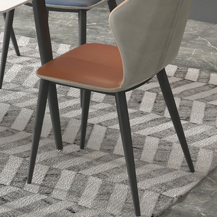 White Dining Table Set with Solid Back Chairs 1/4/5/7 Pcs Modern Dinette Set