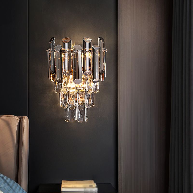 2 luces Luz de montaje de pared Luz de luz Postmoderno Estilo de hierro forjado Luz de pared de pared para sala de estar