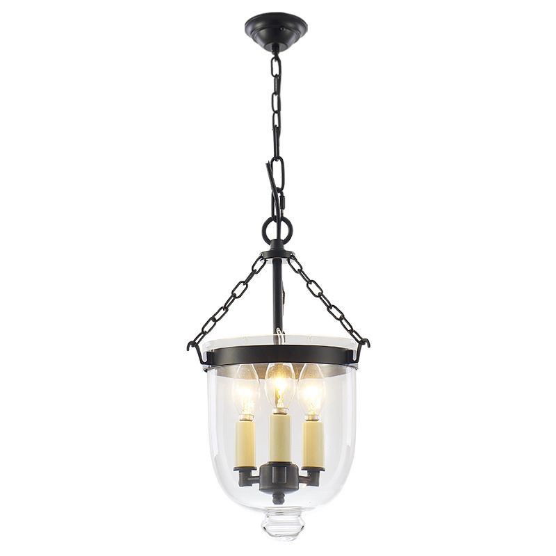 Glass Chandelier Lighting Fixture Modern 3 Head Chandelier Pendant Light