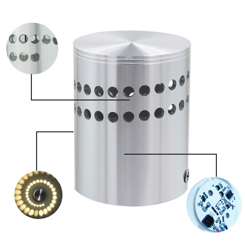 Contemporary Style RGB Light Wall Sconce Light with Acrylic Shade for Bedroom