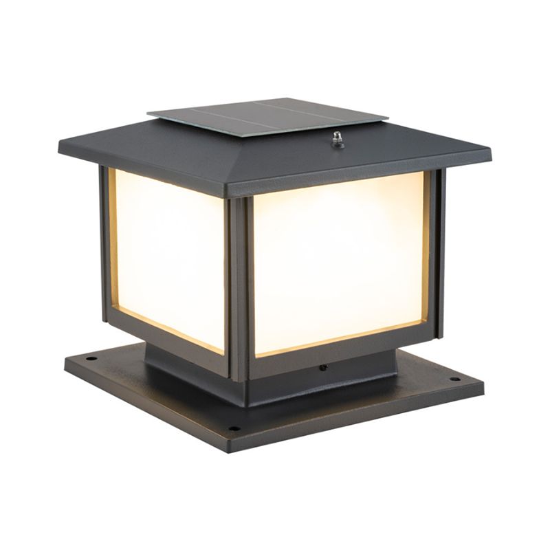 Modern LED Pillar Light Minimalist LED Solar Lighting Fixture for Garden