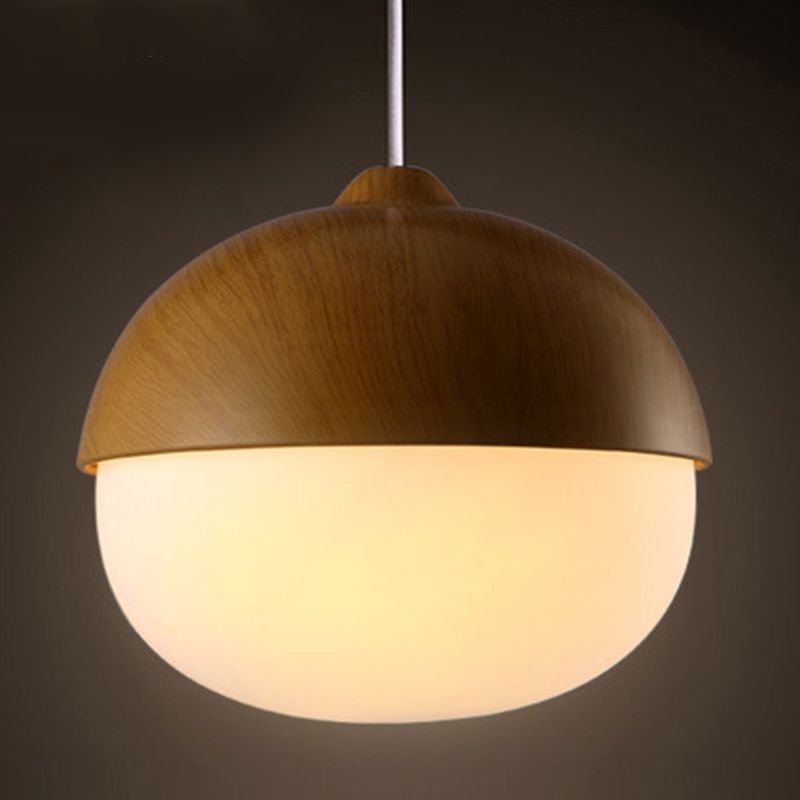 Illuminazione a sospensione a sfera di vetro contemporanea 1 lampada sospesa per la sala da pranzo