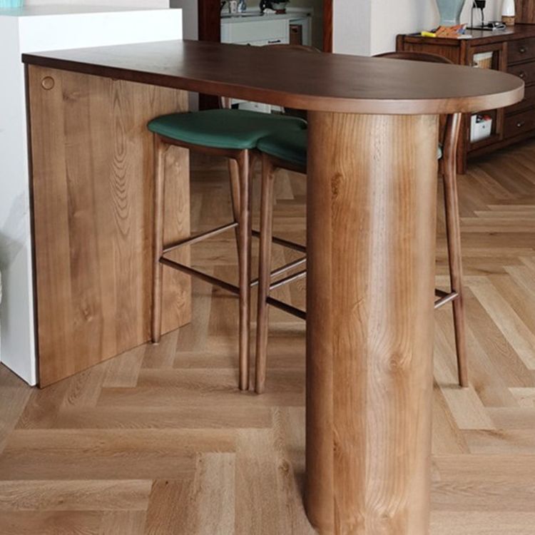 Modern Style Wood Bar Table Pine Wood Base for Milk Tea Shop