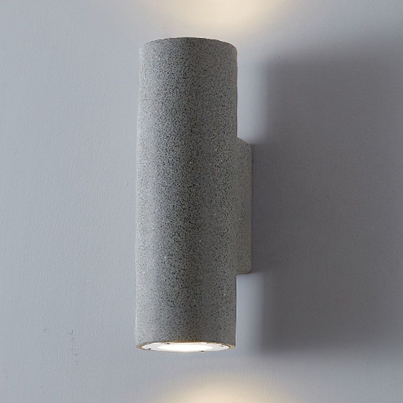 Lampada a parete Moderna lampada a parete grigia a 2 luci con tonalità di cemento
