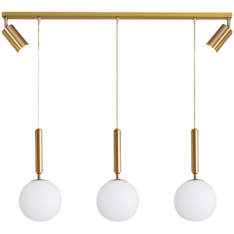 Kogelcluster hanger Modern Opaline Glass Restaurant Hanglamp met spotlight