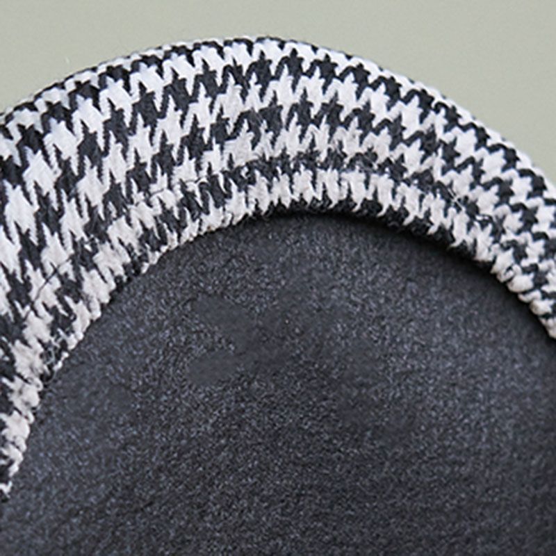 Solid Color Fabric Standard Stool Modern Style Simple Round Stool