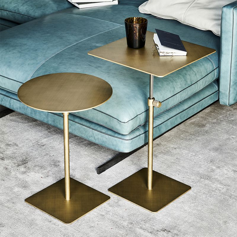 Stainless Steel Pedestal Cocktail Table Round/ Square Top Coffee Table