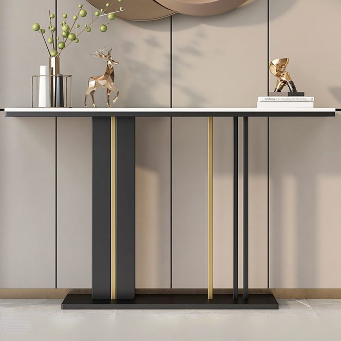 Modern 31.5" Tall Console Table Marble Rectangle Console Table