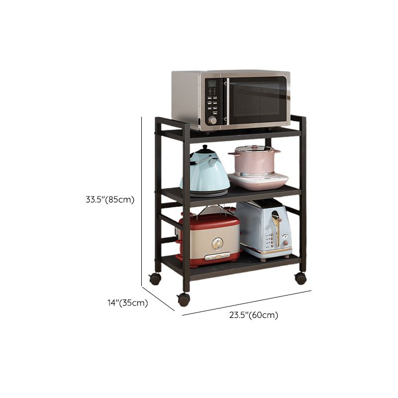 Dining Room Metal Prep Table Open Storage Rectangular Prep Table
