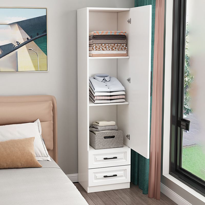 Contemporary Wardrobe Armoire Wood Combination Armoire for Bedroom