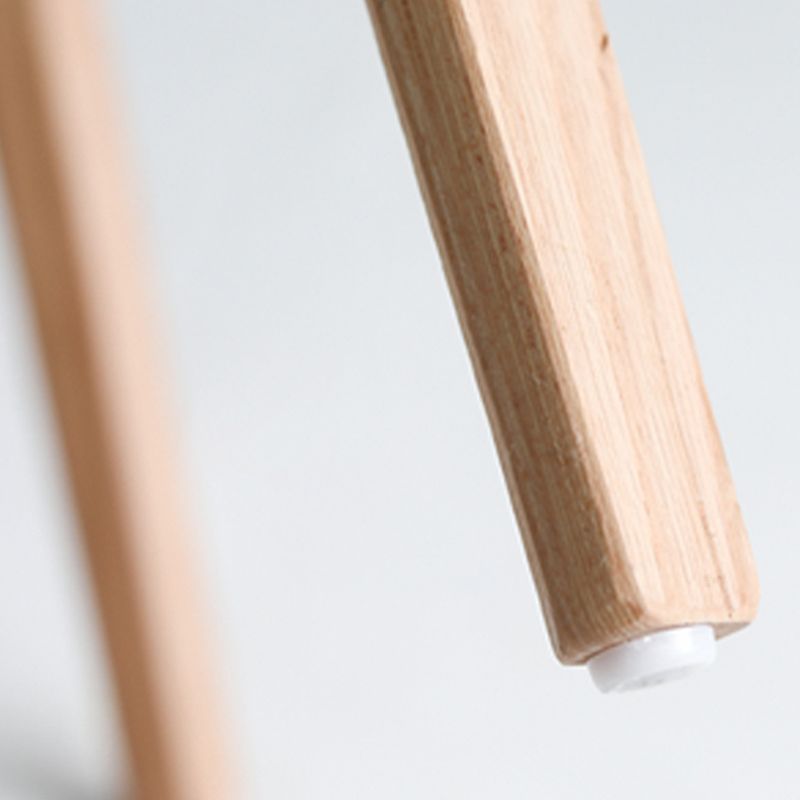 Scandinavian Armless Bar Height Stool Plastic and Solid Wood Bar Stool for Living Room