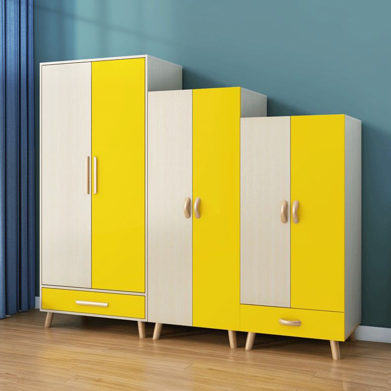 Engineered Wood Armoire for Home Modern Cabinet with Wooden Legs