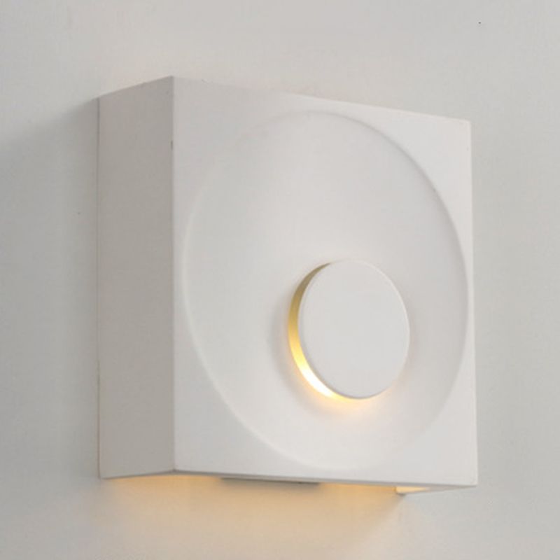 Stone Square Wall Sconce Lighting Modern Style 1 Light Wall Lighting Fixtures