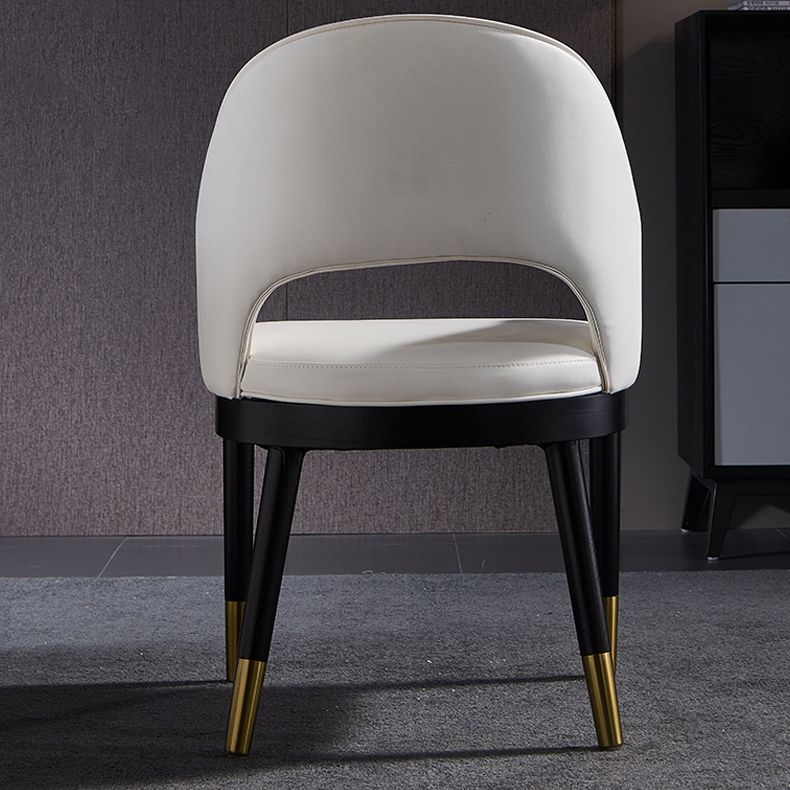 Sillas de comedor de madera Glam, sillones de comedor de cuero para uso en restaurantes