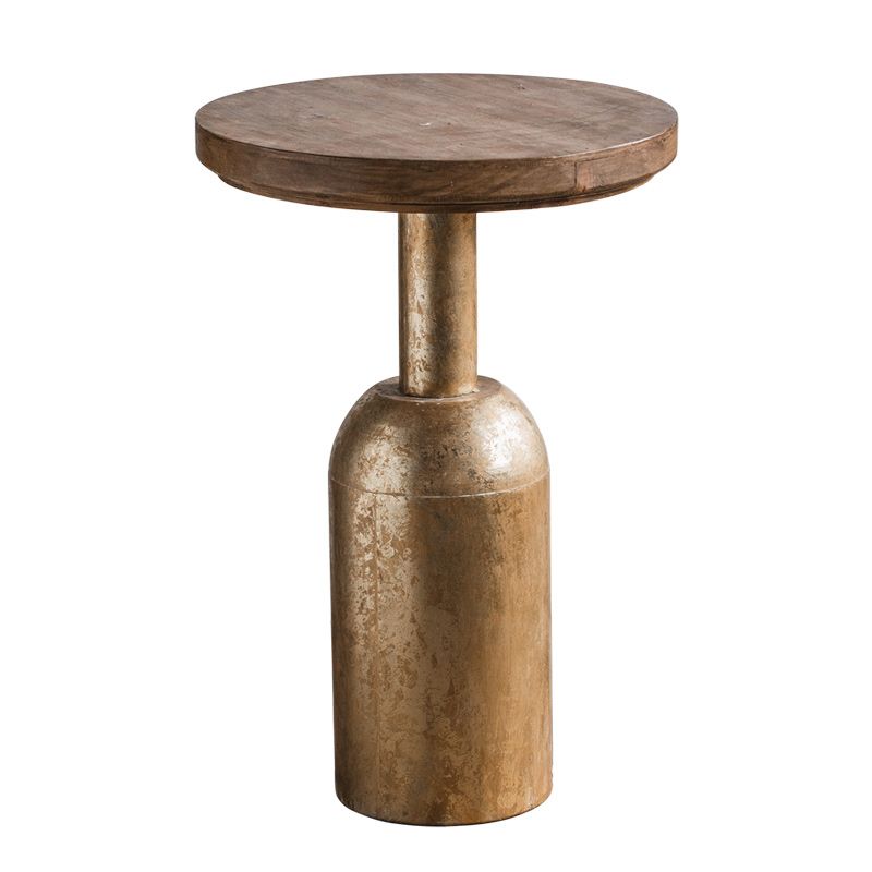 French Country Style Pedestal Base Base Round Old Solid Wood Table