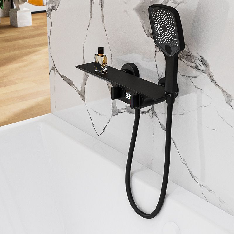 Modern Wall Mounted Faucet 2-Handle and 2-Hole Bath Faucet Trim