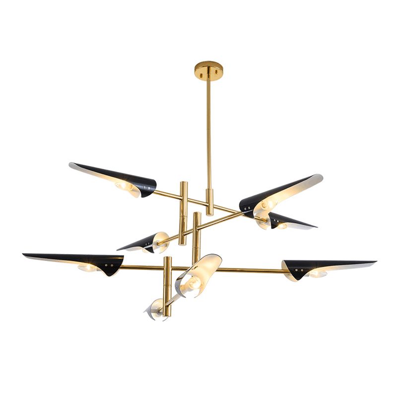 Modern Style Metal Chandelier Light Plane Shade Pendant Light for Living Room