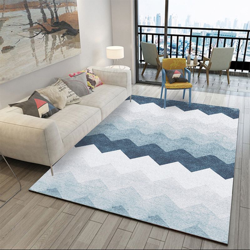 Brown Simple Rug Polyester Gradient Ramp Rug Washable Rug for Living Room