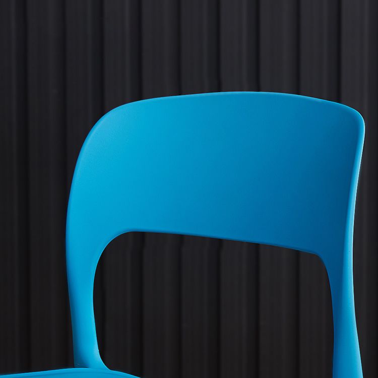 Contemporary Plastic Dining Room Chairs Armless Open Back Dining Side Chair for Room Use