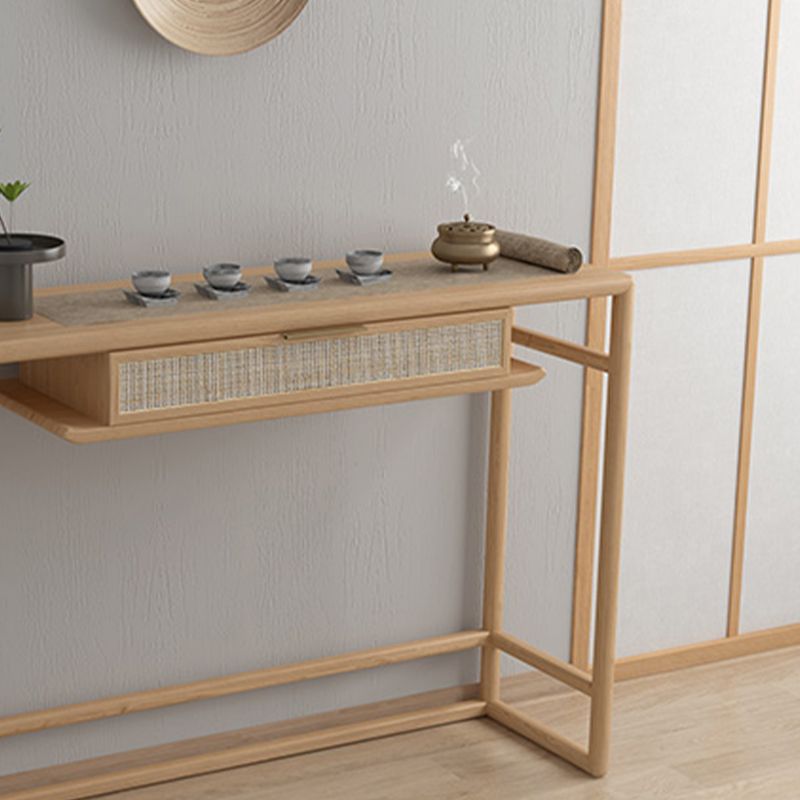 Rectangle Shape Contemporary Console Table Natural/Brown Ash Console Sofa Table