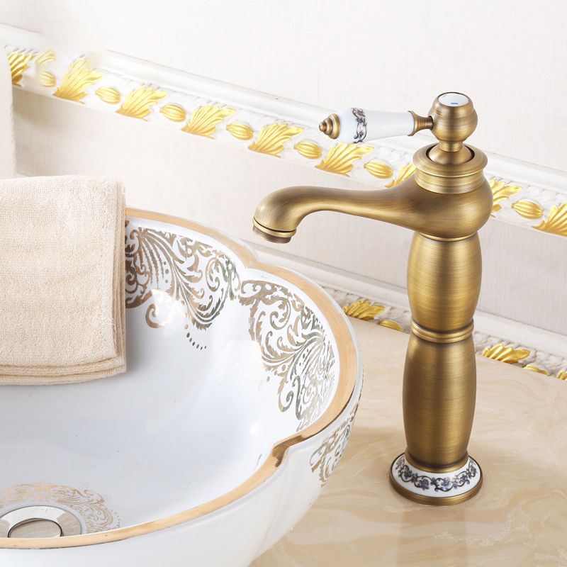 Country Wide Spread Bathroom Faucet Vintage Vanity Sink Faucet