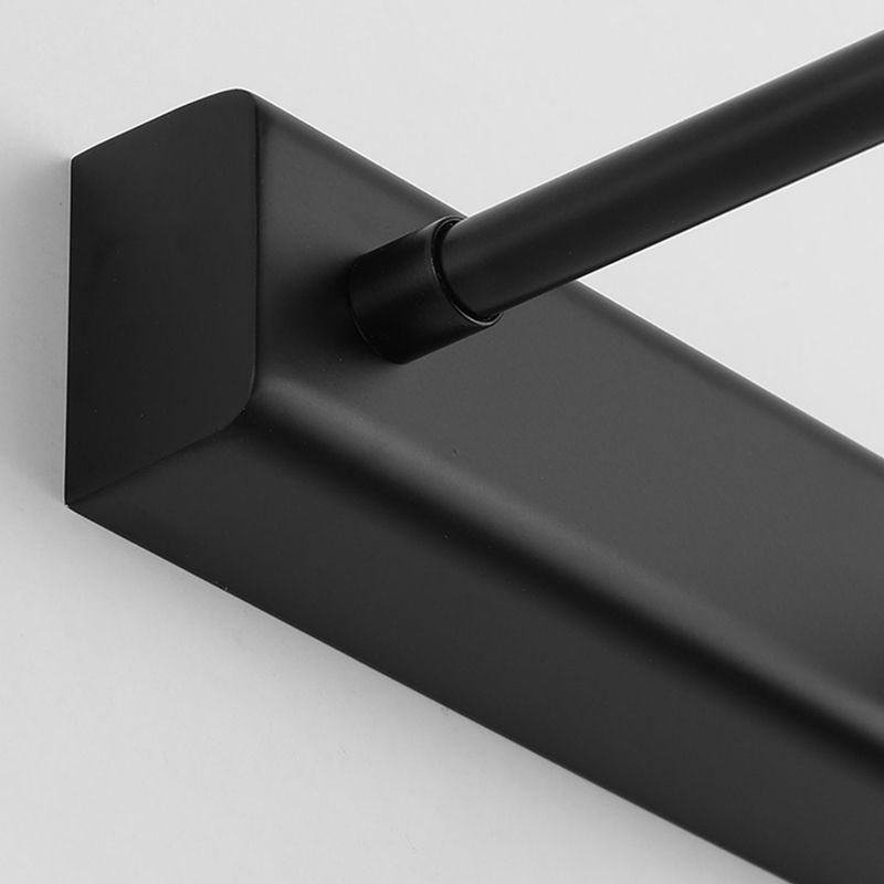 Lineaire vorm Modern ijdelheid licht metaal 1 lichte led spiegel licht voor badkamer in zwart