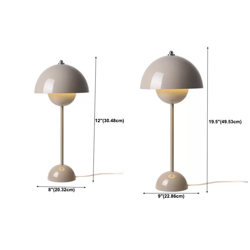 Macaron Style Table Lamp 1-Light Desk Lamp with Metal Shade for Bedroom