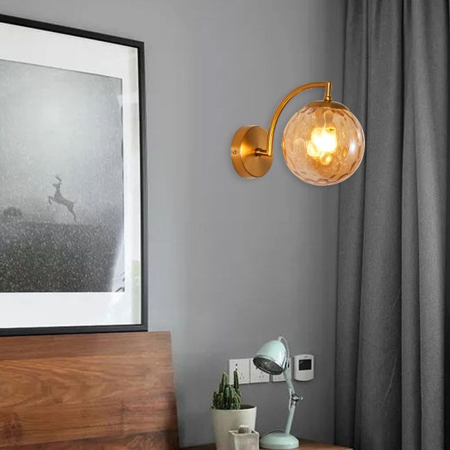 Modern Wall Lamp Glass Shade Wall Vanity Lights for Powder Room Washroom