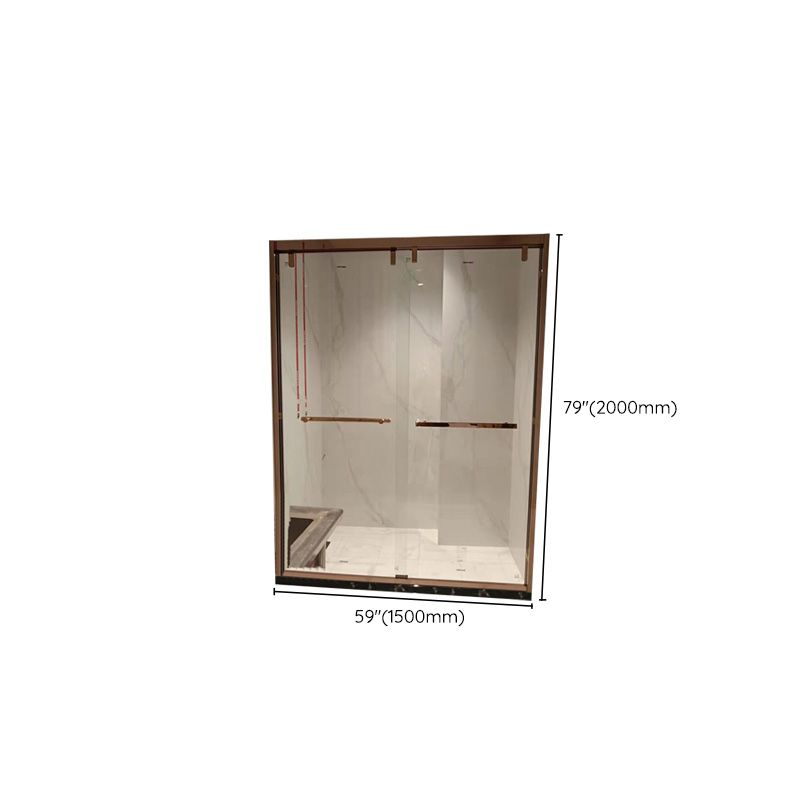 Semi Frameless Dual Move Shower Screen Clear Glass Shower Door