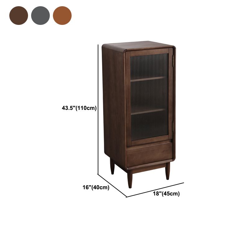 15.75" W Glass 1 - Door and 1 - Drawer Accent Chest, Dover Wood Chest