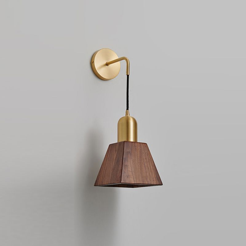 Wohnzimmer Wandleuchte moderne einfache Walnuss 1 Kopfwand montierte Leuchte