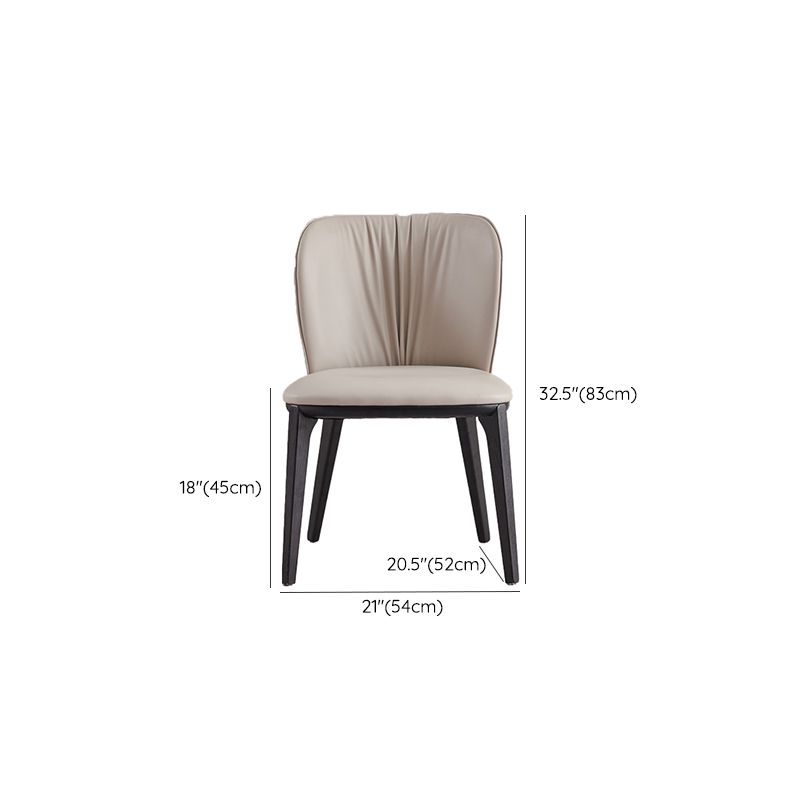 Industrial Upholstered Dining Chair Armless Dining Room Chair