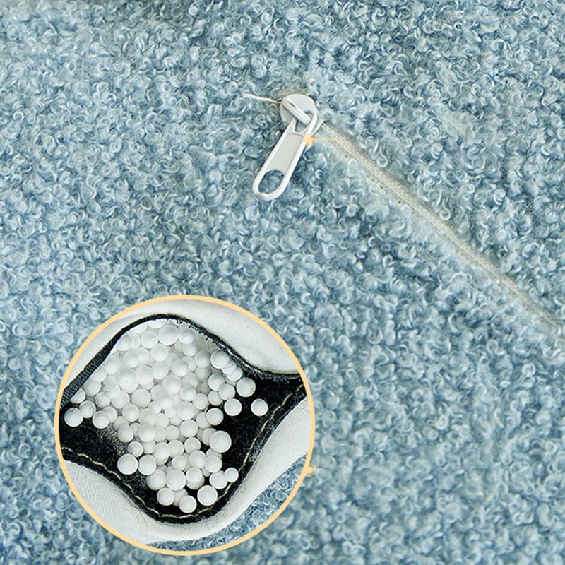 Contemporary Pouf Ottoman Velvet Upholstered Flower Shape Ottoman