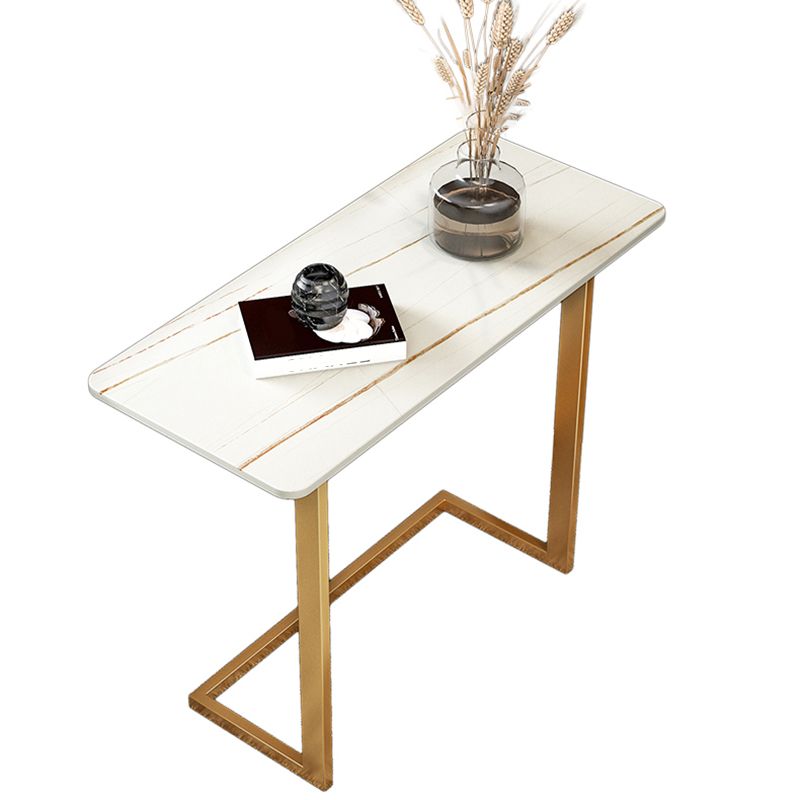 21.6" Rectangular Slate Top Side Table Ironcraft C End Table