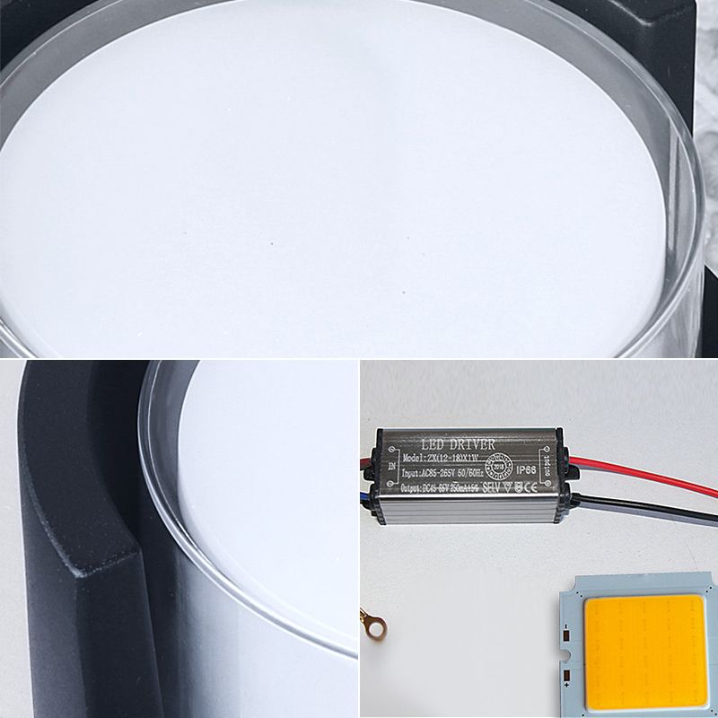 Fissature di illuminazione contemporanea con ombra acrilica arrotonda lampada esterna