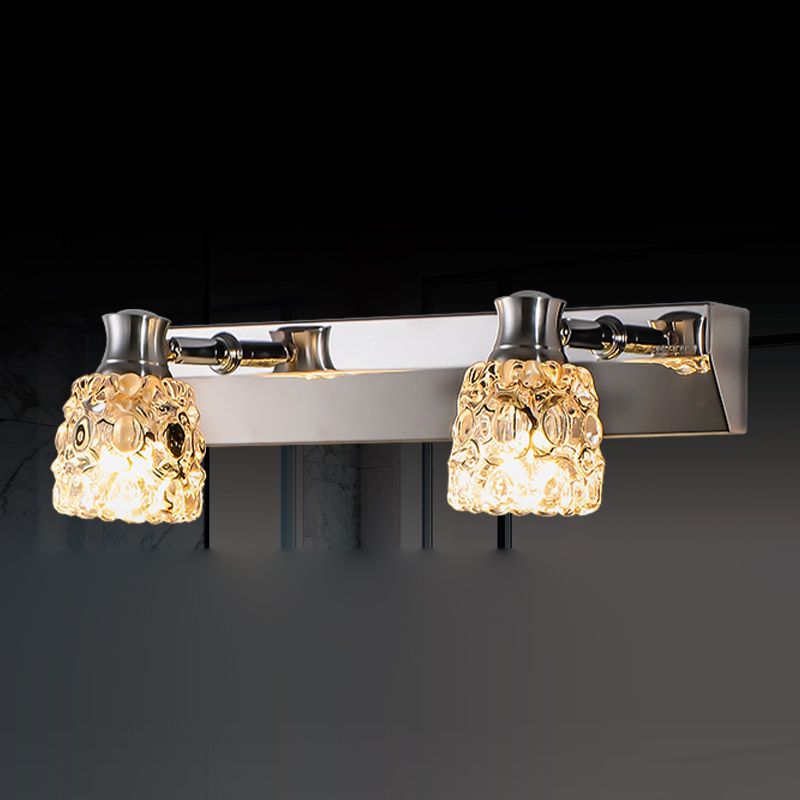 Illuminazione geometrica vanità in stile moderno cristallo multi luci vanità sconce
