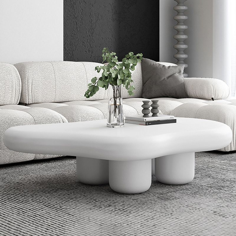 Free Form Coffee Table Scandinavian Wooden Cocktail Table with 4 Legs