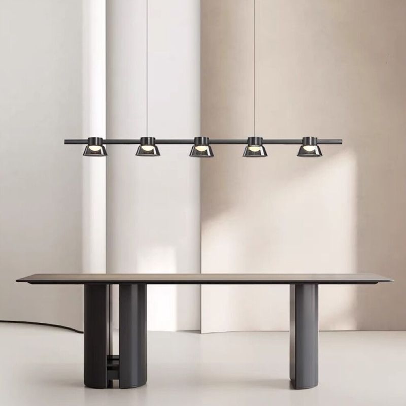 Modern Glass Island Lighting Fixture Creative LED Pendant Light for Dining Room