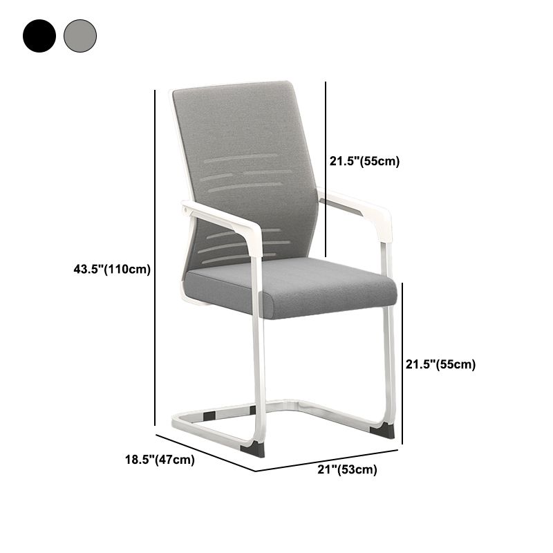 Modern Fixed Arms Office Chair No Wheels Ergonomic Gaming Chair