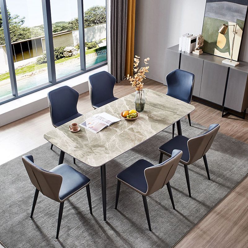 Rectangle Contemporary Dining Table 4 Legs Dining Room Table