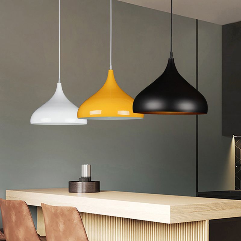 Macaron Matel Hanging Light, Nordic 1-Light Pendant Lighting for Living Room