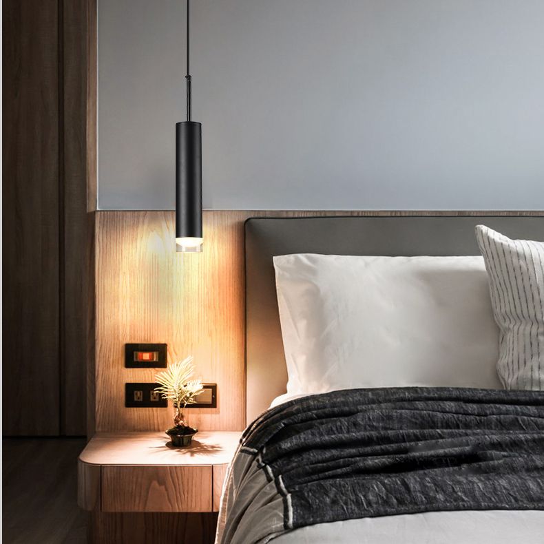 Contemporary LED 1-Light Ceiling Pendant Light Acrylic Linear Hanging Lamp for Bedroom
