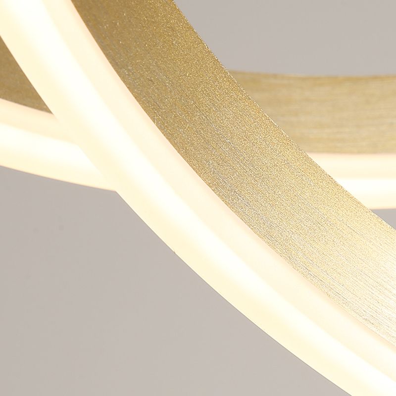 Lampada lampadina a più strati Fissature di illuminazione ad anello moderno con tonalità acrilica bianca