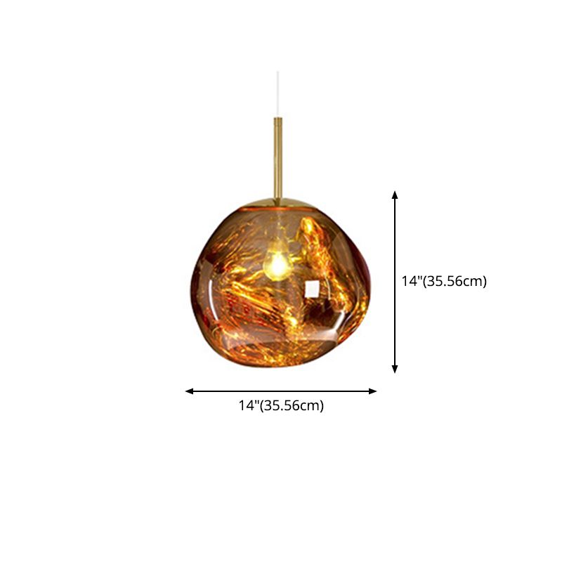 1 pendentif en verre léger Lilaires de plafond orbe moderne suspendus suspendus pour bar