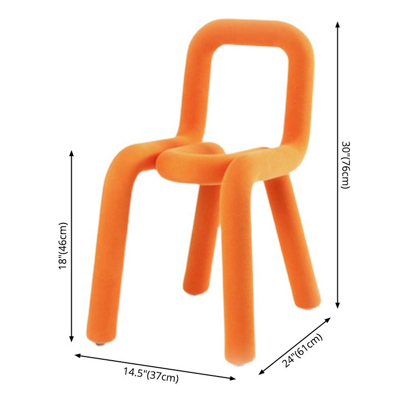 Modern Indoor-Outdoor Side Chair Multicolor Open Back Side Dining Chairs