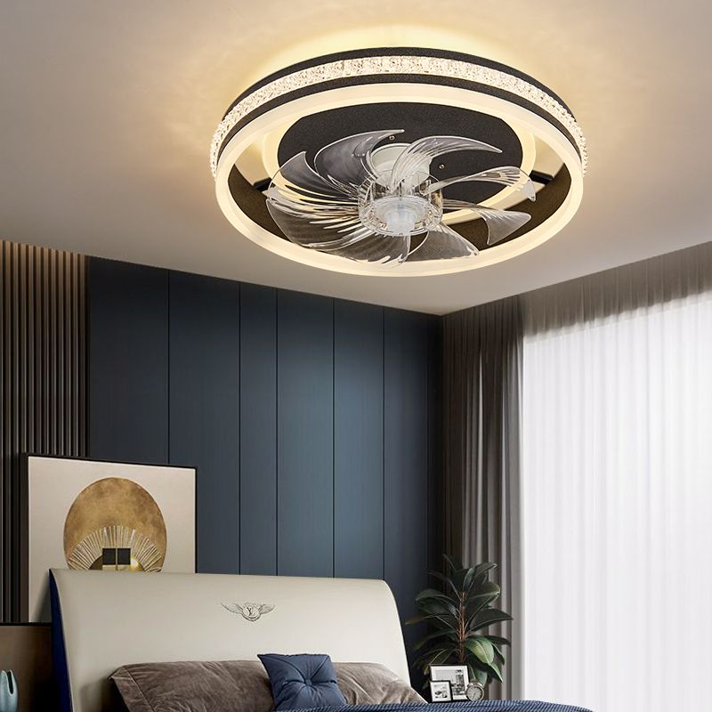 Modern Style LED Ceiling Fan Light Creative Flush Mount Light for Living Room